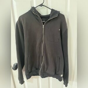 Vuori Men’s L Seaside Full-zip Hoodie in black